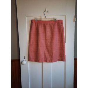 NEW YORK & COMPANY Pink Tan Tweed Pencil Skirt sz14